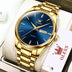 Gold strap-Blue Dial