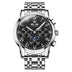 Black Strap-Black Dial Silver Trim