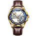 Brown Strap - Blue Dial Gold Trim