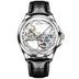 Black Strap - White Dial Silver Trim