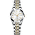 Two Tone Strap - White Dial Silver Trim
