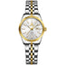 Two Tone Strap-White Dial Gold Trim
