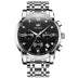 Silver Strap-Black Dial Silver Trim